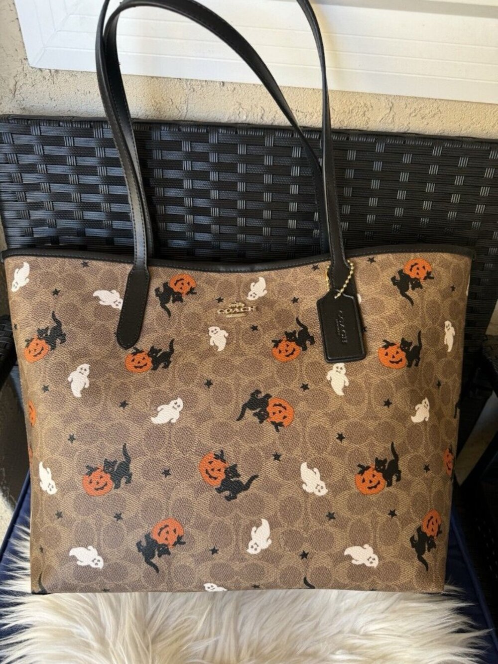 Coach Halloween Tote Bag: Ghosts, Pumpkins & Cats! 🎃👻